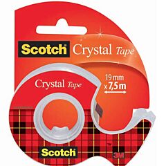 Scotch adhésif Crystal avec dévidoir 7,5 m Scotch