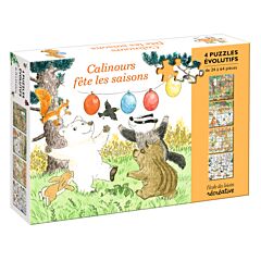 Calinours fête les saisons - 4 puzzles évolutifs
