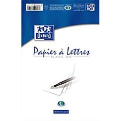 Papier à lettre 50 feuilles A5 uni Oxford