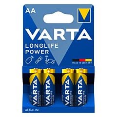 4 piles LR6/AA Varta Longlife alcaline