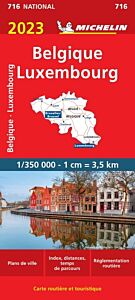 Carte Belgique, Luxembourg 2023 Michelin