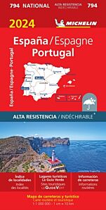 Carte Nationale España / Espagne - Portugal 2024 (Alta resistencia / Indéchirable)