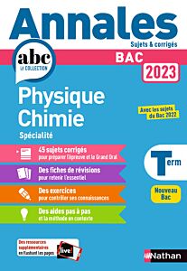 Annales BAC 2023 Physique Chimie Terminale - Corrigé
