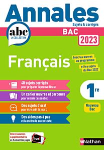 Annales Bac 2023 Français 1ère Corrigés