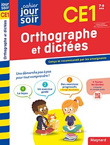 Orthographe et dictées CE1 - Cahier Jour Soir