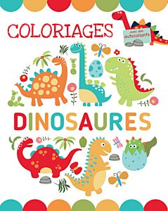 Coloriages dinosaures - Stickers avec autocollants