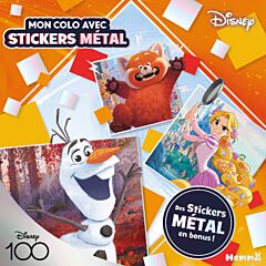 Disney 100 Disney - Mon colo avec stickers métal (Olaf, Mei, Raiponce) - Des stickers métal en bonus
