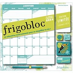 Frigobloc Mensuel 2023 Déco vert (de janv. à déc. 2023) - édition limitée