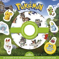 Pokémon - Pochette de stickers repositionnables Cherche-et-trouve et jeux !