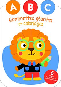 Le lion - Gommettes géantes et coloriages