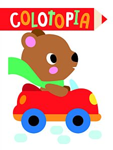 Ours en voiture Coloriage