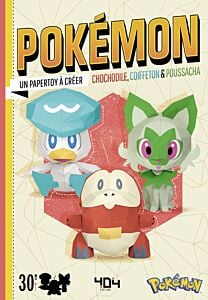Pokémon Chochodile, Coiffeton & Poussacha - Un papertoy à créer