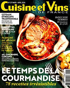 Magazine Cuisine et vins de france, numéro 217, du 01/03/2024