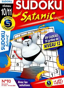 Magazine Sudoku satanic, numéro 93, du 21/03/2024