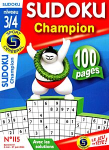 Magazine Sudoku champion, numéro 115, du 02/05/2024