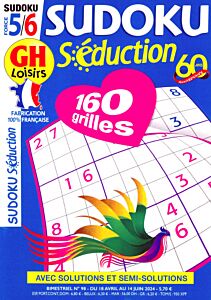 Magazine Sudoku seduction, numéro 98, du 18/04/2024