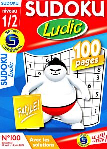 Magazine Sudoku ludic 1/2, numéro 100, du 19/04/2024