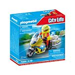 Urgentiste avec moto et effet lumineux Playmobil City Life