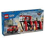 La caserne et le camion de pompiers Lego City