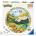Puzzle rond 500 pièces Pokémon en fleurs