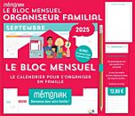 Le Bloc mensuel organiseur familial Mémoniak, calendrier (sept. 2024 - déc. 2025)