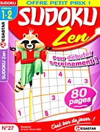 Magazine Sudoku zen, numéro 27, du 25/04/2024