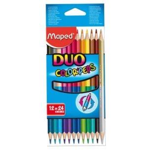 Etui 12 crayons de couleur double pointe Maped - Crayons de coloriage Maped
