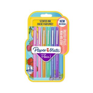 Etui 6 stylos feutres d'écriture Paper Mate Flair - Stylos feutre