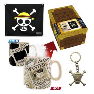 Pack Premium Porte clés + Drapeau + Mug One Piece - Objets à collectionner One  Piece Abystyle