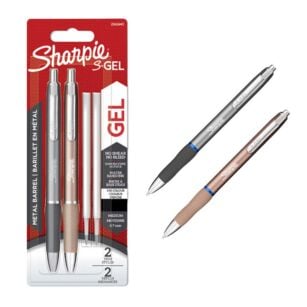Lot 2 stylos + 2 recharges stylo gel noir Sharpie S-Gel - Stylos roller  Papermate