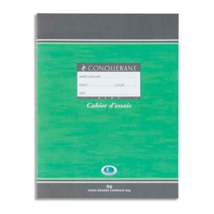 Cahier brouillon 17 x 22 cm 48 pages séyès Conquérant Coloris Aléatoire -  Cahiers Oxford