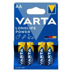 4 piles LR6/AA Varta Longlife alcaline - Piles classiques Varta
