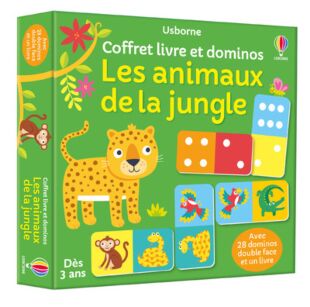 Les animaux de la jungle - Coffret livre et dominos - Activités d
