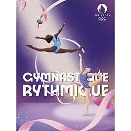 Affiche officielle Gymnastique rythmique 30x40 cm JO Paris 2024 