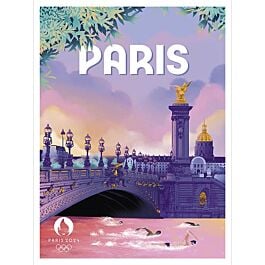 Affiche officielle Paris Pont Alexandre III 30x40 cm JO Paris 2024 