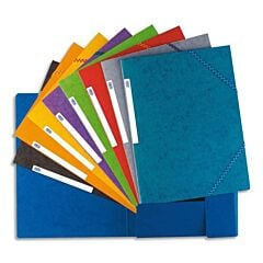 Chemise à élastiques 3 rabats carte lustrée Oxford Coloris Aléatoire