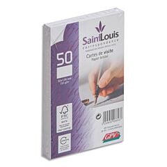 50 cartes de visite 8 x 12 cm blanc GPV