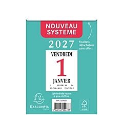 Bloc éphéméride 2027 Exacompta 134 x 98 mm