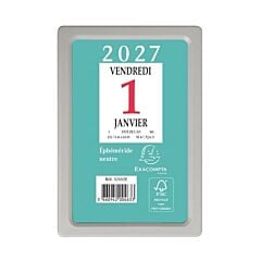 Bloc éphéméride 2027 Exacompta 97 x 65 mm