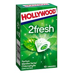 Hollywood 2Fresh menthe verte sans sucres - 10 dragées