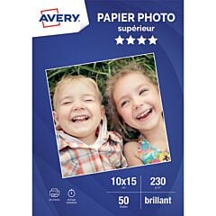 Papier photo 50 feuilles 10 x 15 cm Avery
