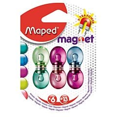 6 Aimants 13 mm couleur Maped
