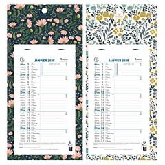 Calendrier mensuel 2026 sur plaque Mini Labo 33x16 cm Exacompta Modèle aléatoire