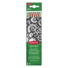 Etui 6 crayons graphites Derwent