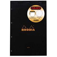 Lot 3 blocs 21 x 31,8 cm 160 pages séyès Rhodia