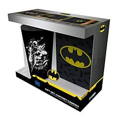 Coffret Batman Verre XXL + Pin's + Carnet DC Comics