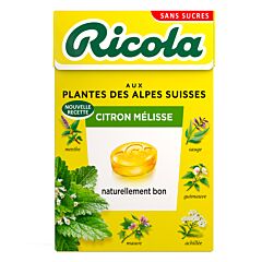 Ricola sans sucres Citron Mélisse boîte 50g