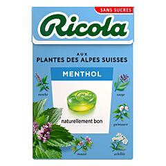 Ricola sans sucres Menthol boîte 50g