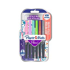 6 feutres d'écriture Flair Métallique médium Papermate