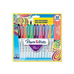 Lot de 12 feutres d'écriture Flair Bold PaperMate